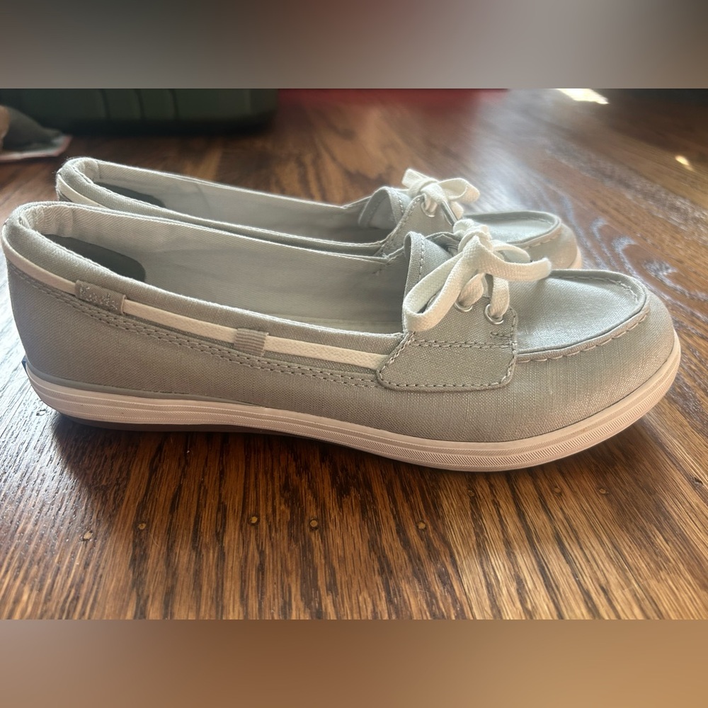 Keds Ortholite Boat Shoes Size 7M Shimmer Canvas - Picture 4 of 6